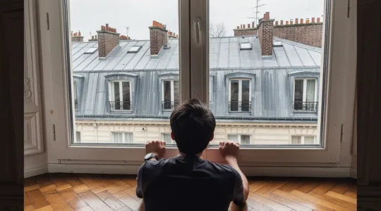 Vue sur les toits parisiens depuis un appartement haussmannien pour estimation immobilière