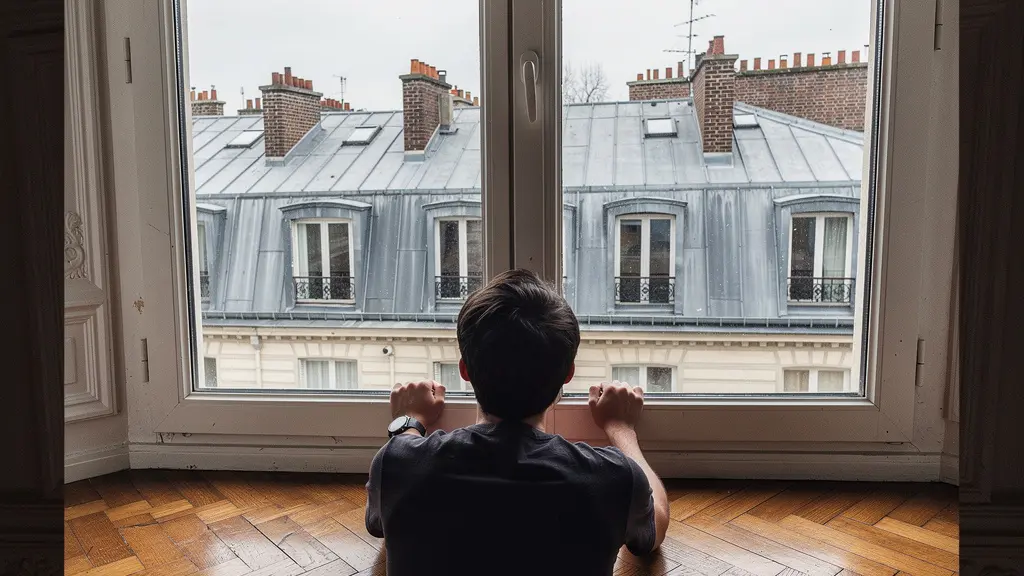 Vue sur les toits parisiens depuis un appartement haussmannien pour estimation immobilière